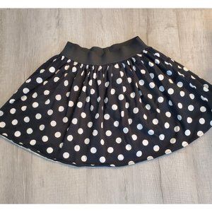 Hemet Pinup Pleated Mini Pokadot Skirt with Elastic band Women’s XS, 23"x 15.5"